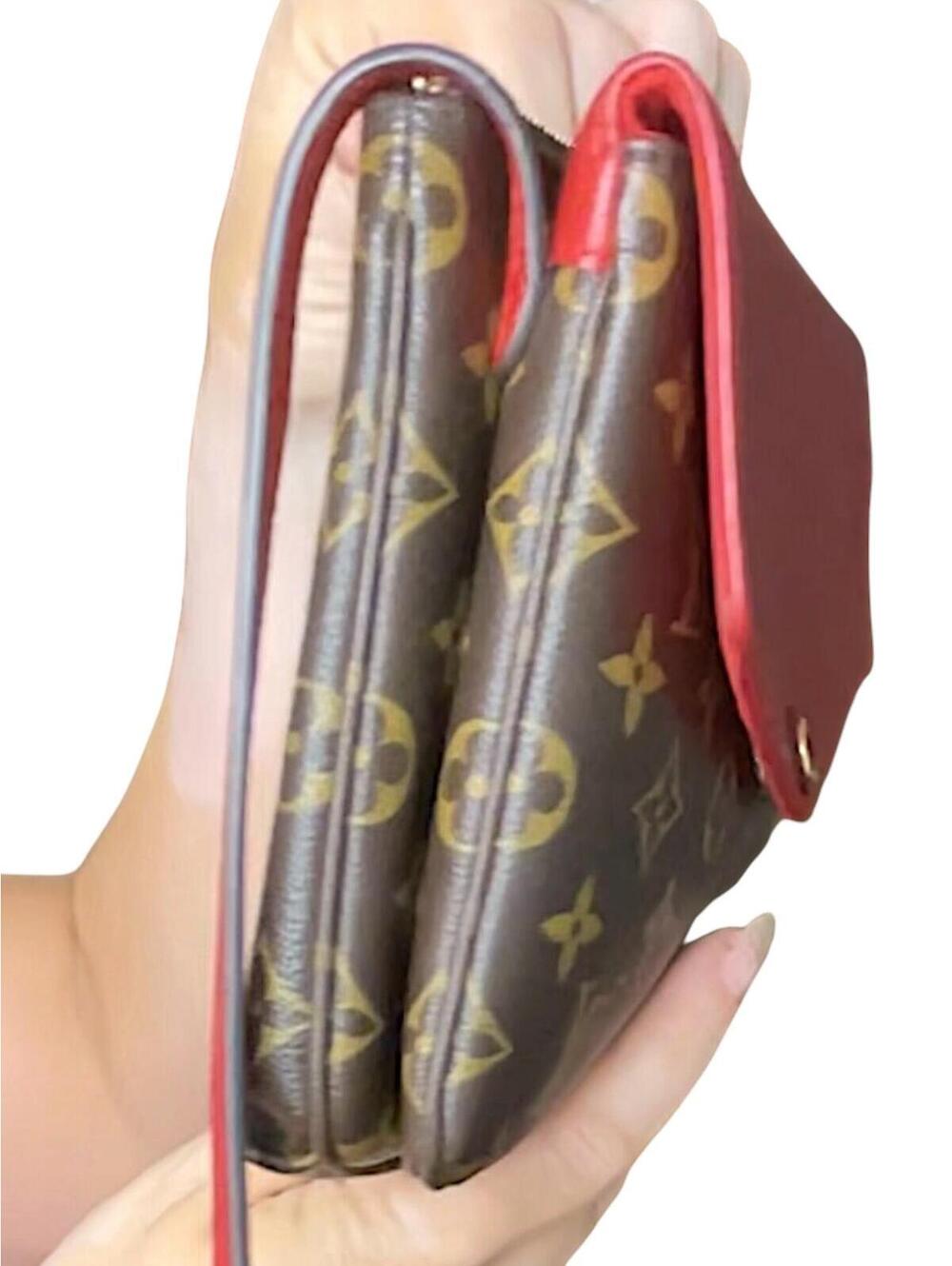 Louis Vuitton Crossbody Bag with Red Leather Flap - Picture 5 of 10